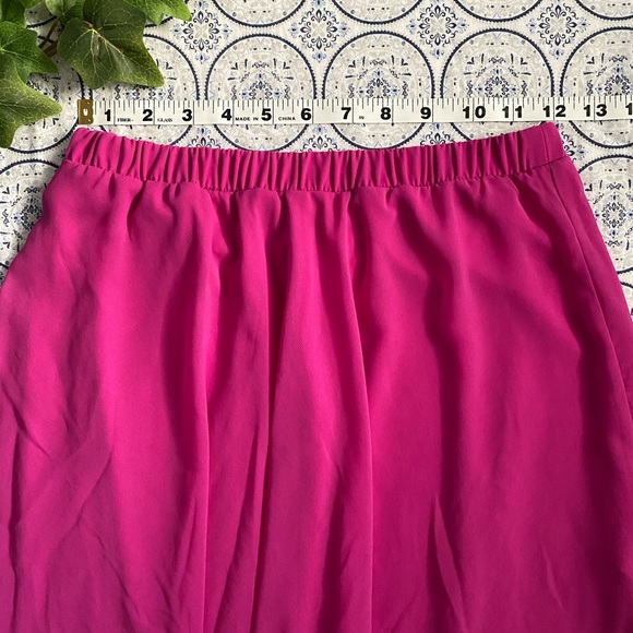 Soprano pink chiffon midi skirt w/ side slits - Picture 4 of 6